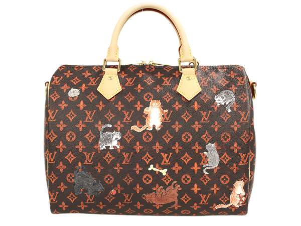 Gallery Rare: It is a new article in Louis Vuitton handbag monogram cat gram speedy band re-yell ...