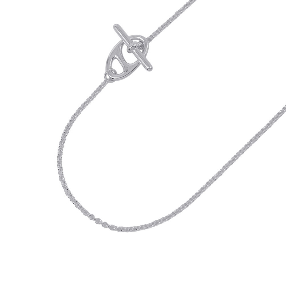 新品・直営店購入　エルメス　シェーヌダンクル　パンク　ネックレス　42サイズ HERMES - 新品・直営店購入 エルメス シェーヌダンクル パンク