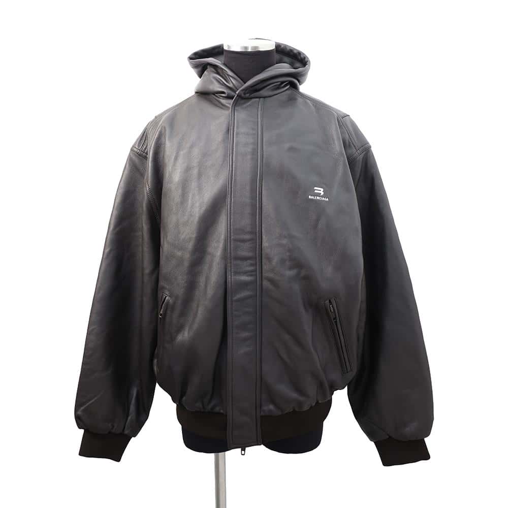 ★最後の1点★【Balenciaga】バレンシアガ・コットンブルゾン 黒 BALENCIAGA(バレンシアガ) 22SSフーデッドブルゾン698843 TLO25