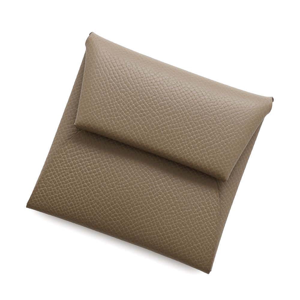 W刻印・鑑定済★エルメス　バスティア　コインケース　レザー　バイカラー HERMES - HERMES バスティア コインケース レザー グリーン Z
