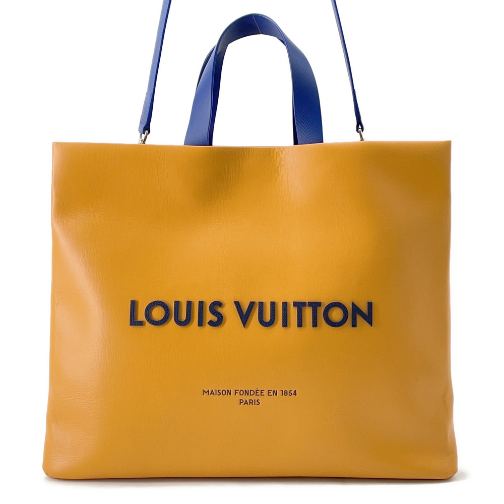お値下げLOUIS VUITTONノベルティショッパー型トートバッグルイヴィトン オールブラック♪】ルイヴィトン☆ショッパー・トート MM (Louis