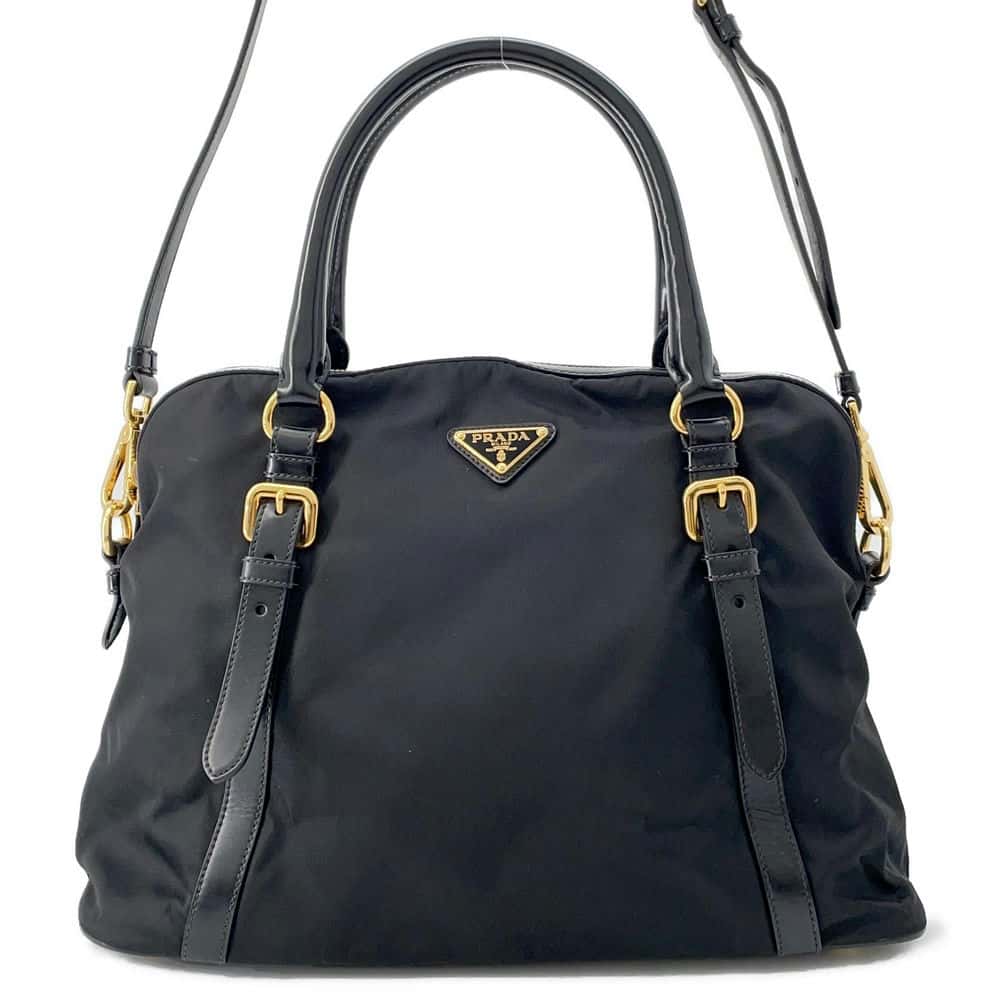 PRADA 三角プレート 新品 ノベルティ 韓国 バケハ ストリート 黒 10309643-01.jpg