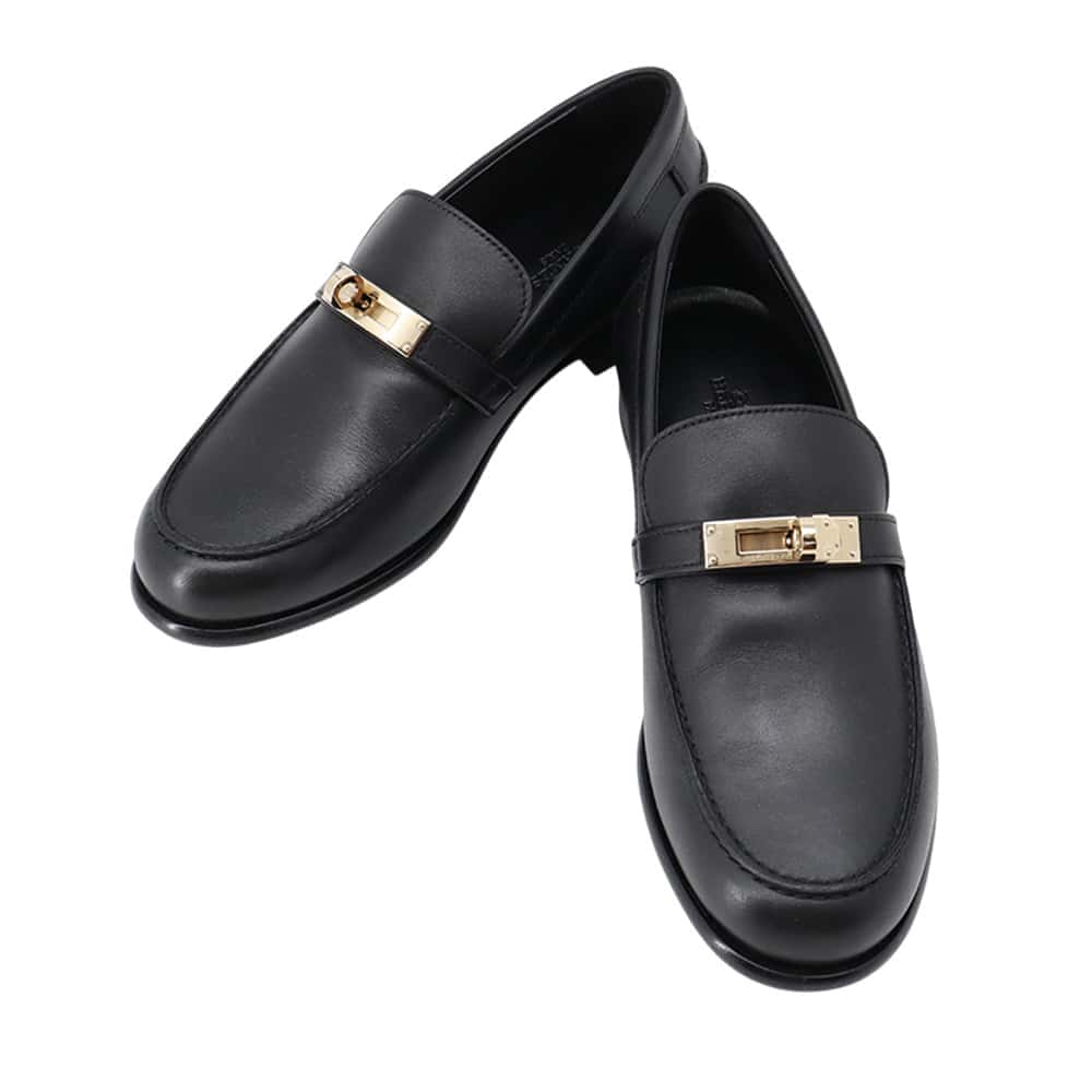 楽天市場】エルメス モカシン パリ ブラック/シルバー金具
