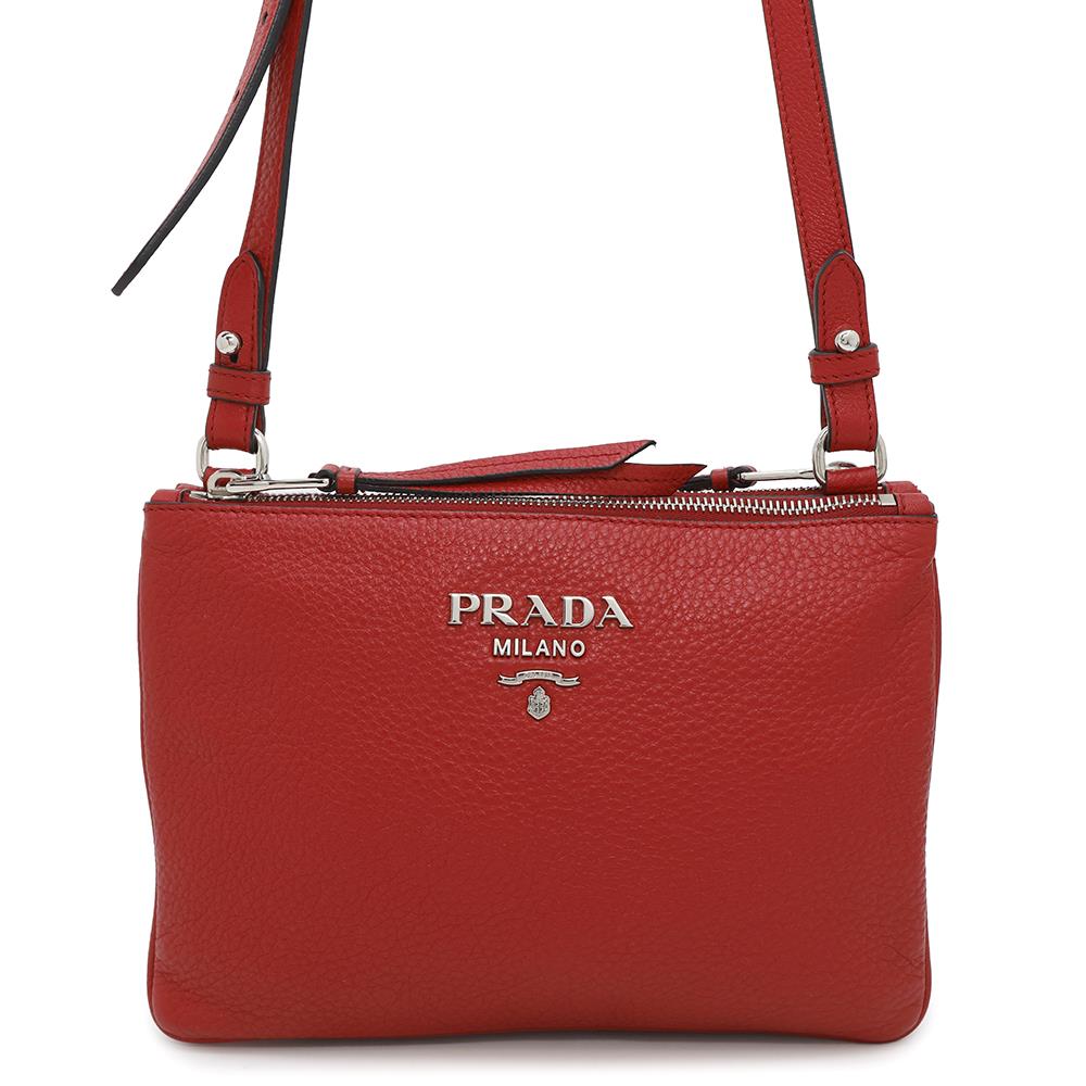 楽天市場】プラダ PRADA バッグ ブラウン レザー ショルダー
