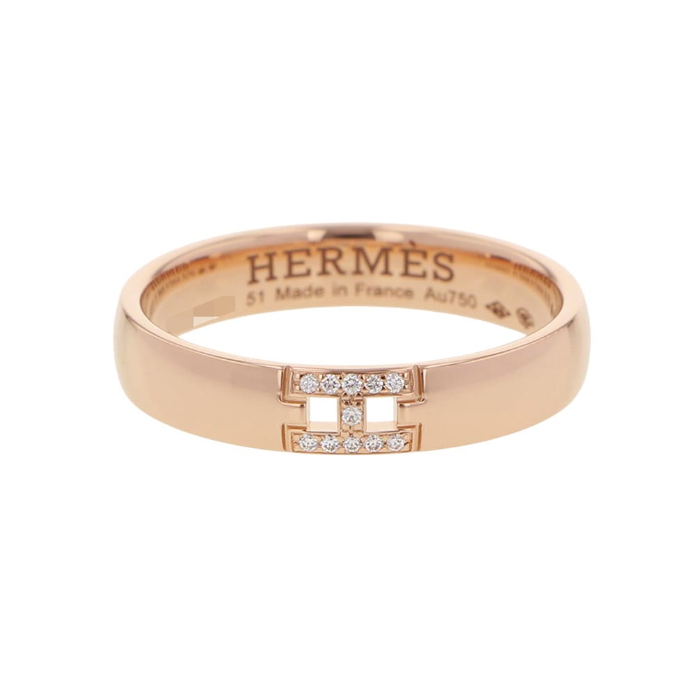 HERMES 上品 リング 結婚指輪 H ピンクゴールド Ever Herakles Ever Herakles wedding band | Hermès USA