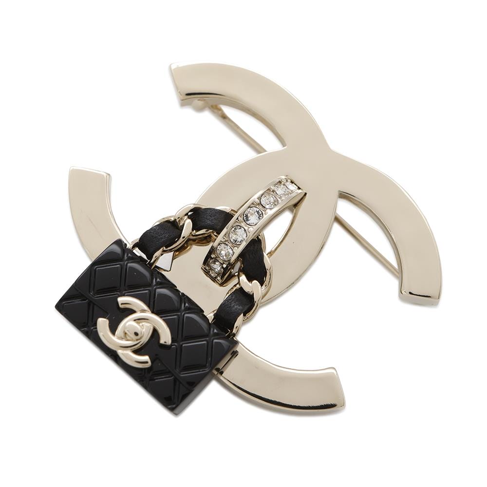 CHANEL シャネル　ブローチ　新品同様　レザー　シルバー　黒　ブラック 楽天市場】シャネル CHANEL ブローチ ココマーク シルバー 金属