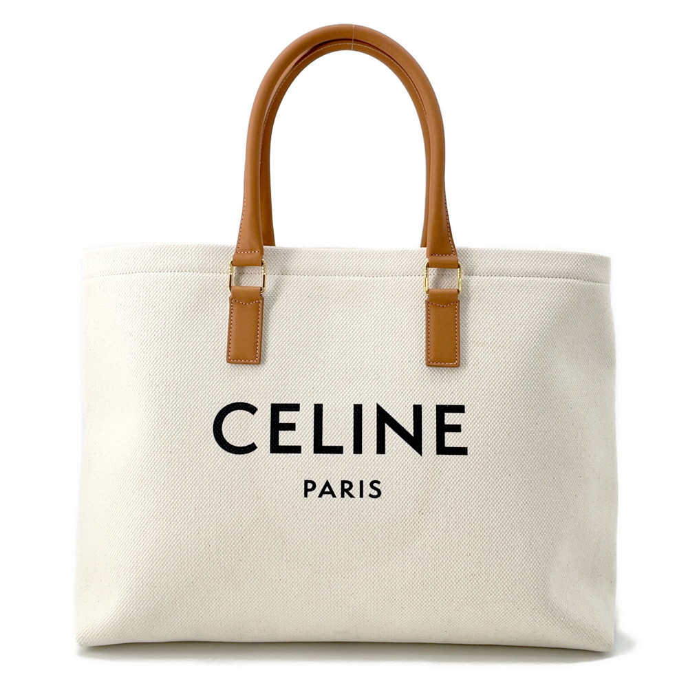 美品　セリーヌCELINE トリオンフ ホリゾンタルカバロゴハンドバッグ布袋付き TRIOMPHE セリーヌ CELINE トリオンフ ホリゾンタルカバ ロゴ