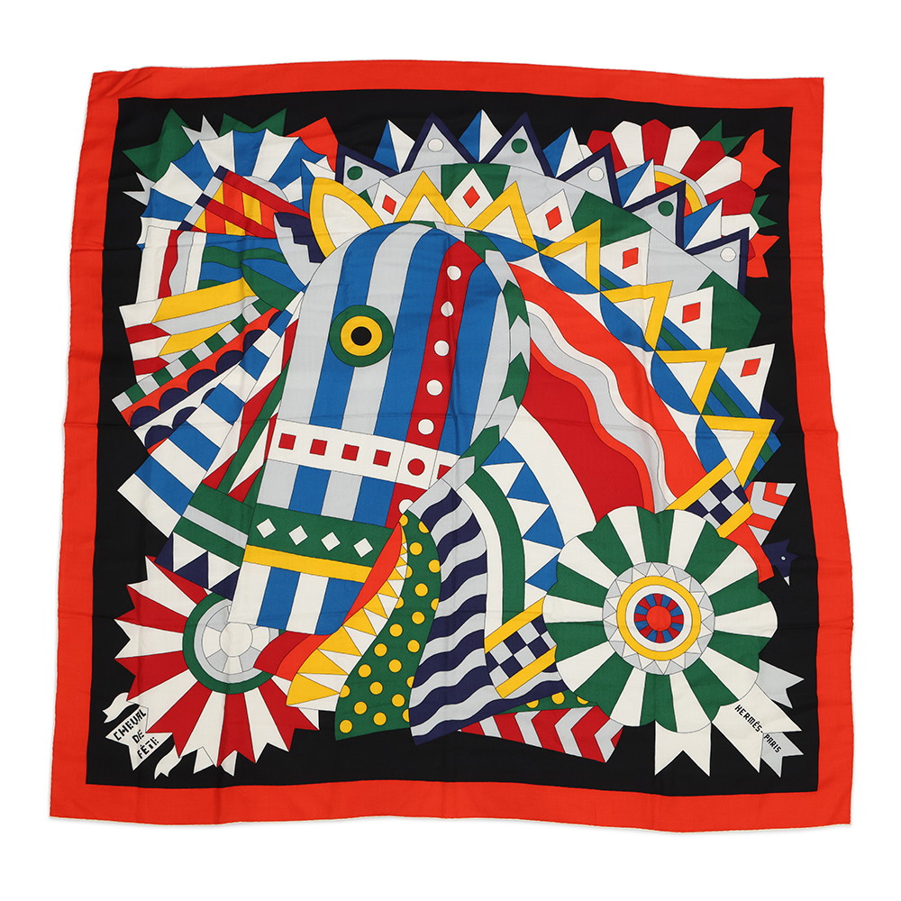 楽天市場】エルメス HERMES カレH アッシュ 100 カシミヤ シルク