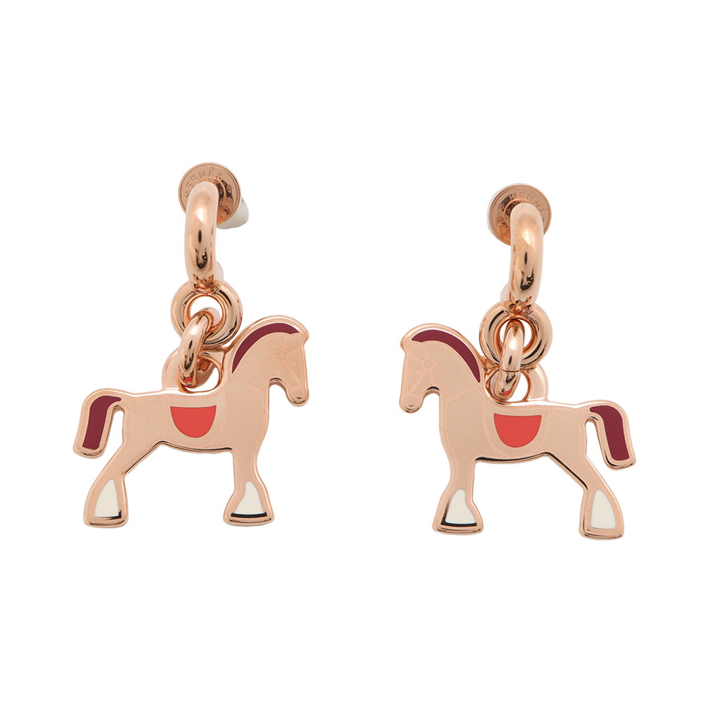 楽天市場】HERMES エルメス ピアス Amulettes Equestre Earrings