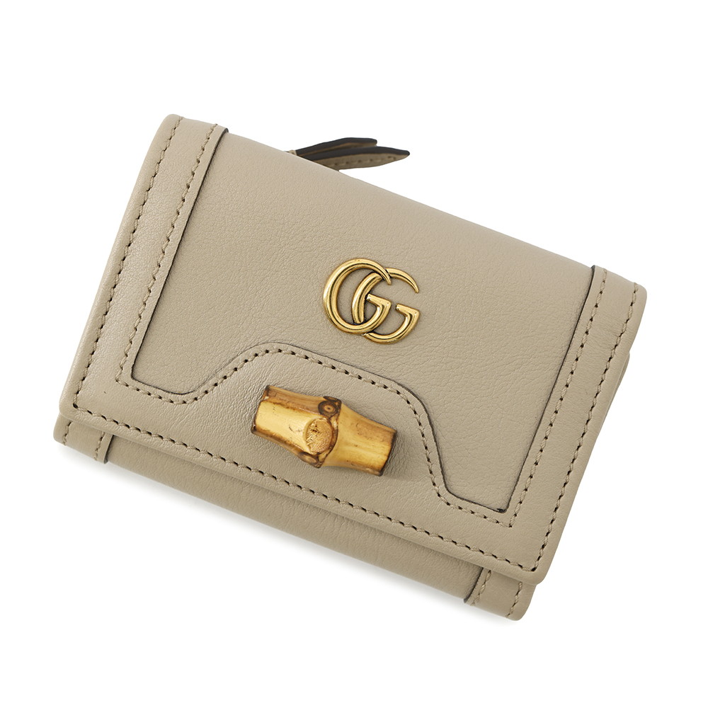 楽天市場】グッチ 三つ折り財布 ダイアナ バンブー ミディアム  