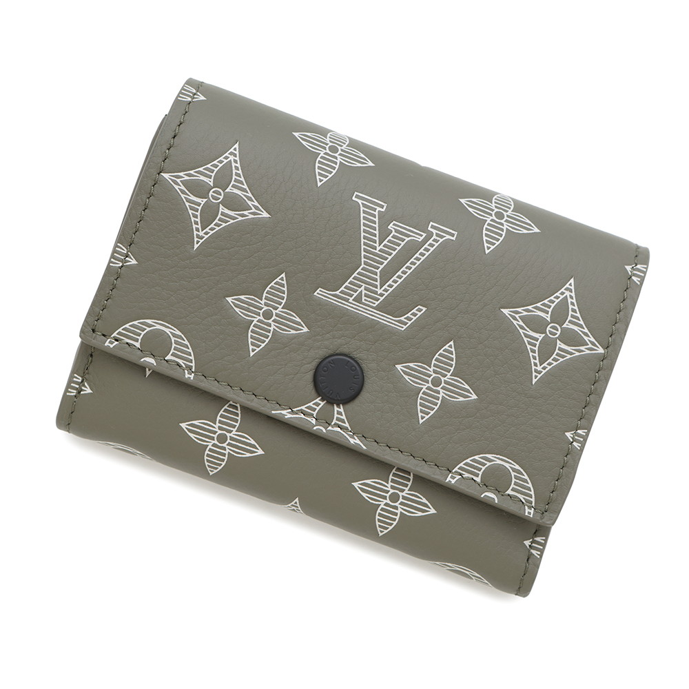 LOUIS VUITTON 三つ折り財布 エクリプス　新作　美品　ヴィクターミニ LOUIS VUITTON ルイヴィトン 三つ折り財布 コンパクト財布