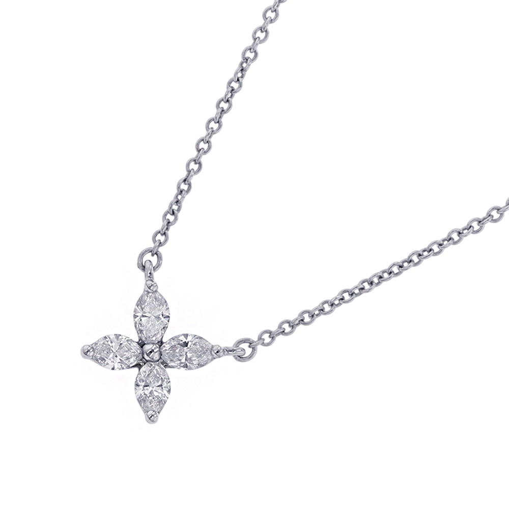 TIFFANY&Co. ビクトリアネックレス Pt950 アクアマリン ダイヤ