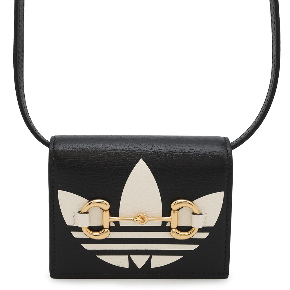 GUCCl adidasコラボ　ショルダーウォレット　レザーブラック702248 楽天市場】GUCCI グッチ 702248 ロゴ アディダス adidas コラボ