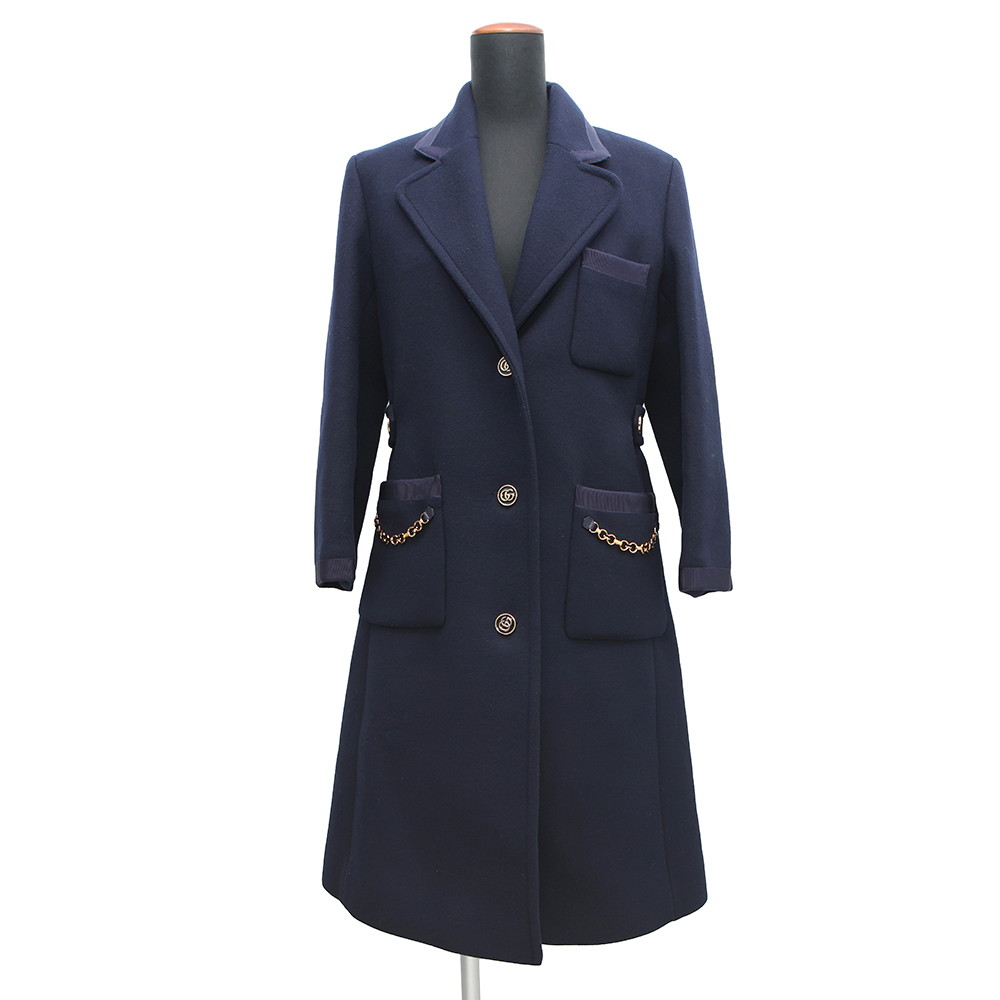 楽天市場】【中古】｜GUCCI グッチ ダブルGエンブロダリ―ウールコート