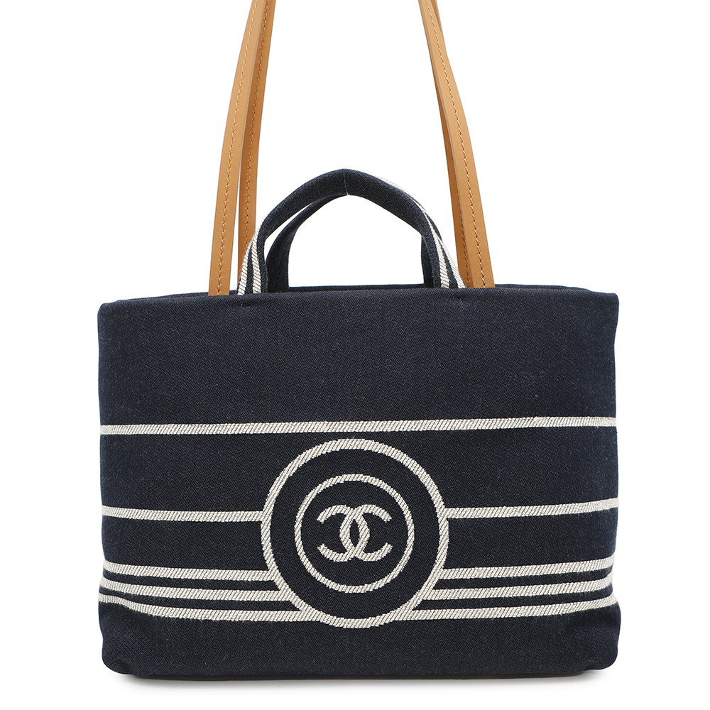 存在感抜群 2WAYが嬉しい 可愛すぎる CHANEL リボンデニムバッグ ☆可愛い♪◇CHANEL◇CHANEL22 ミニ ハンドバッグ デニム ブルー
