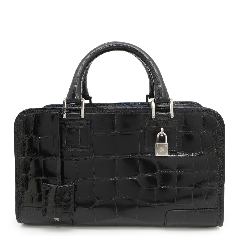 楽天市場】ロエベ ハンドバッグ アマソナ28 クロコダイル LOEWE