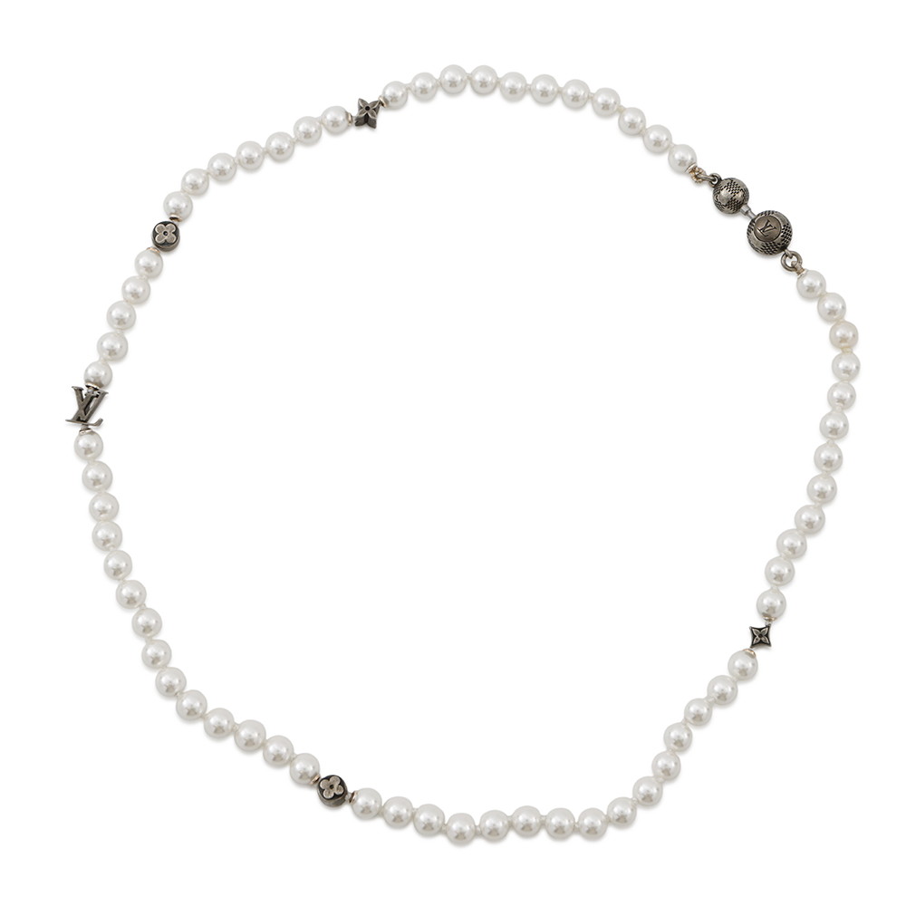 楽天市場】ルイヴィトン Louis vuitton M01157 パールネックレス