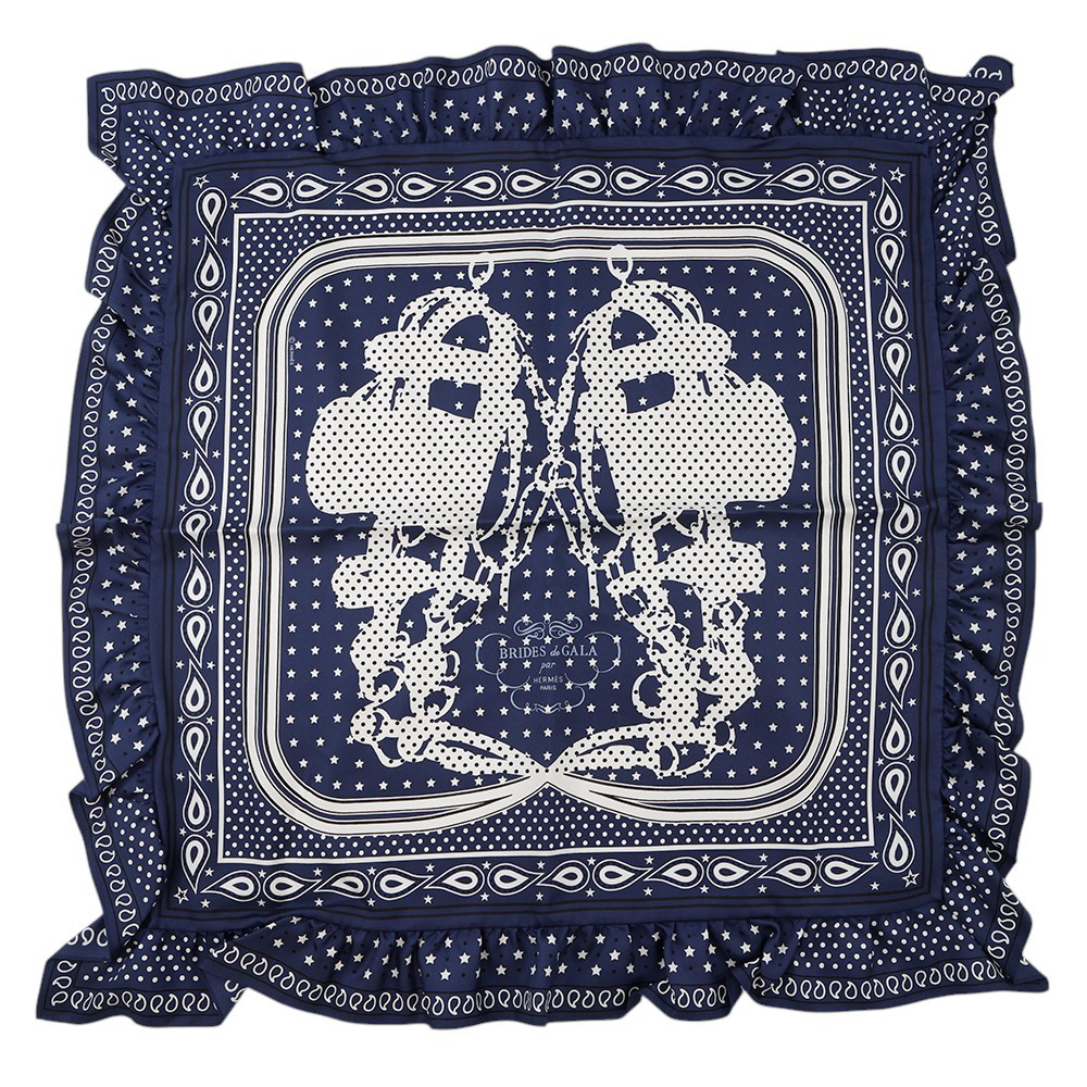 楽天市場】HERMES エルメス カレ70 フリル ブリッドドゥガラ バンダナ