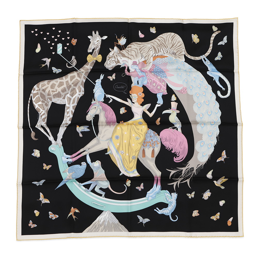 楽天市場】エルメス スカーフ カレ90 スペース・ダービー Space Derby