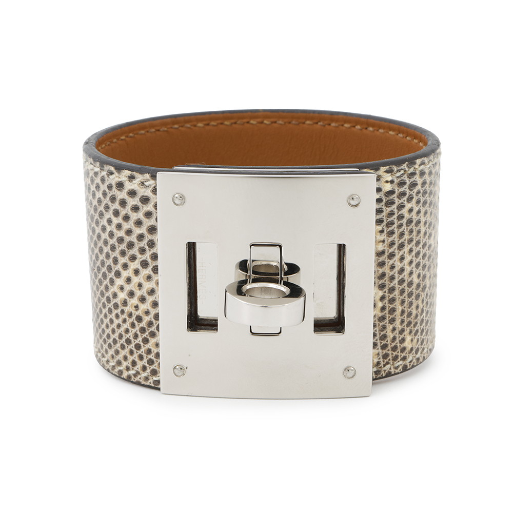 HERMES ブレスレット ケリードッグ アリゲーター 黒 ゴールド金具 HERMES ブレスレット ケリードッグ アリゲーター 黒 ゴールド金具