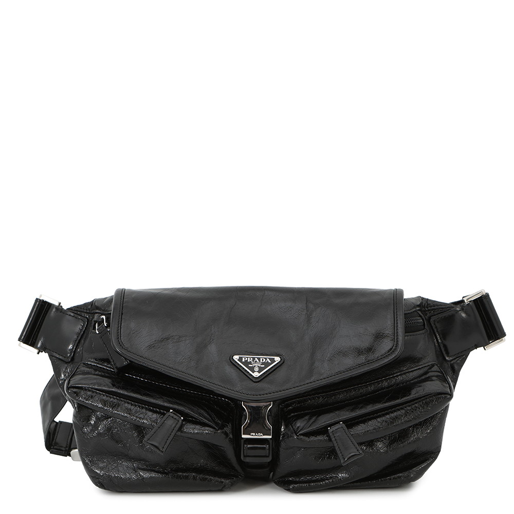 楽天市場】PRADA プラダ/プラダレザーボディバッグ/ブラック/2VL010/56
