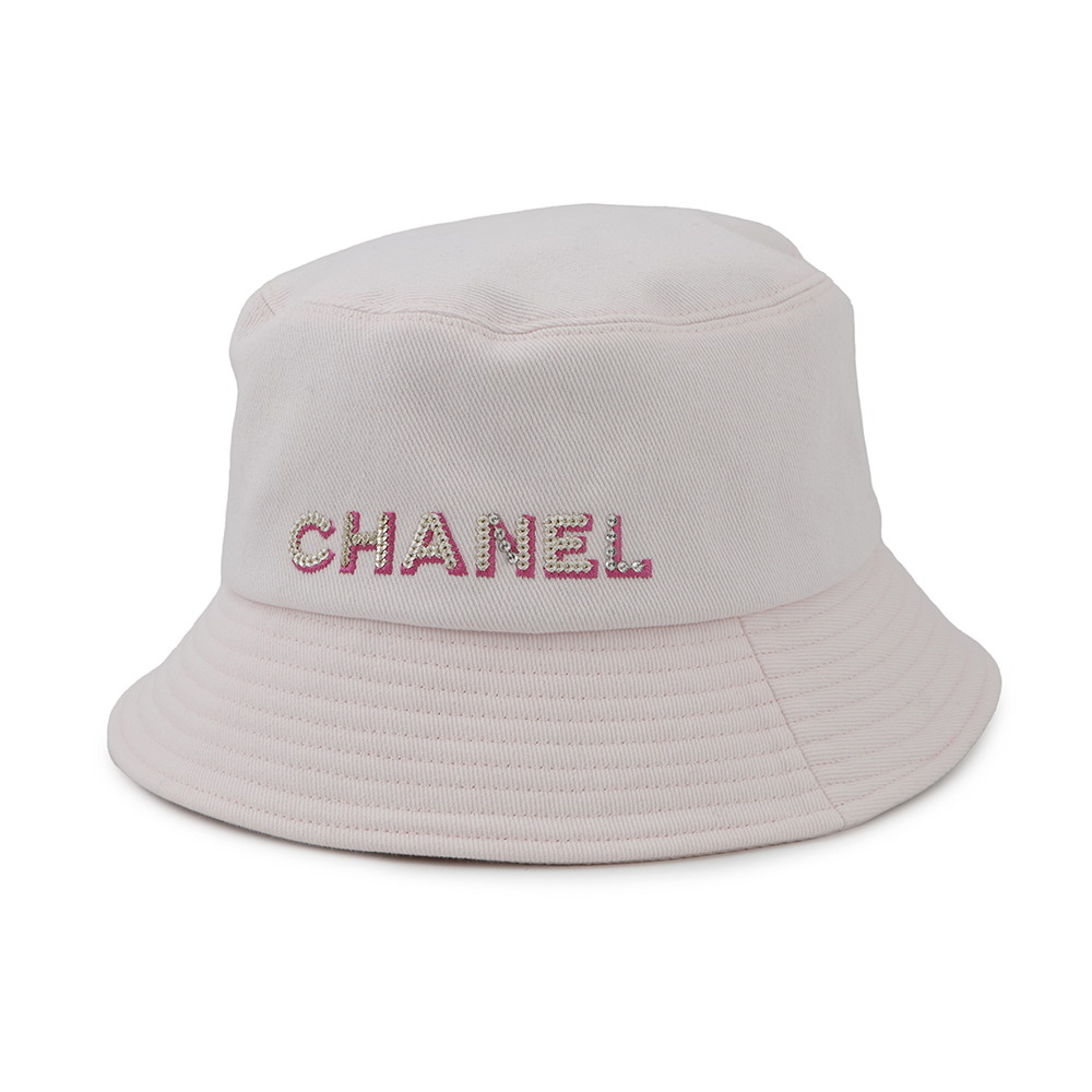 シャネル バケットハット ロゴ スパンコール サイズM CHANEL 【安心保証】 【中古】 シャネル ハット CHANEL