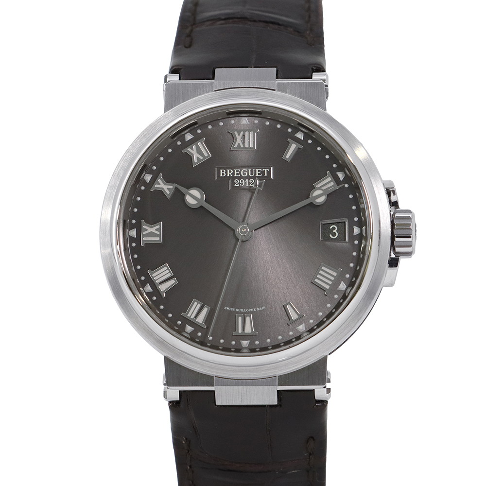 ブレゲ マリーン 5517TI/G2/9ZU BREGUET 腕時計 ウォッチ グレー文字盤 【安心保証】 【中古】 ブレゲ マリーン BREGUET 中古