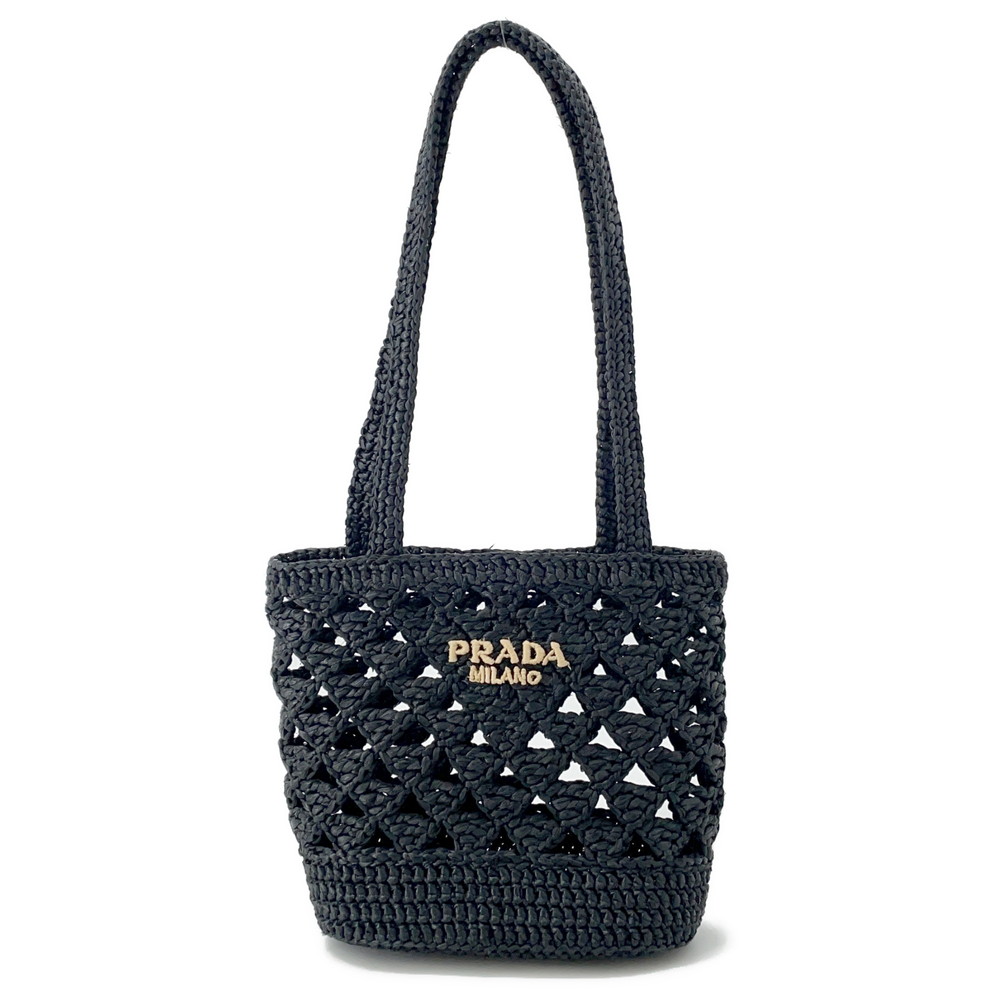 美品】PRADA プラダ ラフィア カナパ トートバッグ 夏バッグ かご