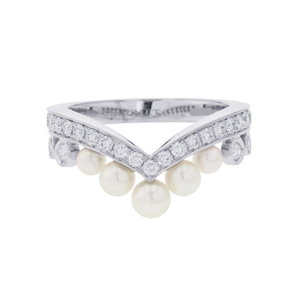 最終 CHAUMET ショーメ ハーフエタニティ リング ダイヤモンド プラチナ TIFFANY&Co. 【新品同様】ティファニー ハーフエタニティリング