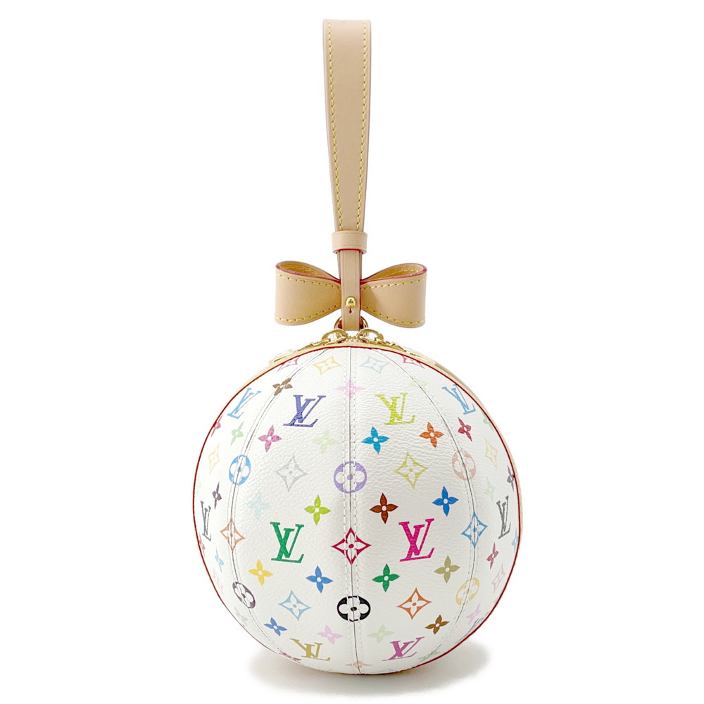 ルイヴィトン ハンドバッグ モノグラム・マルチカラ― LV × TM コロコロ・クラッチ M13710 LOUIS VUITTON 白 【中古】 ルイヴィトン バッグ ルイヴィトン 村上隆 コラボ LOUIS VUITTON BAG