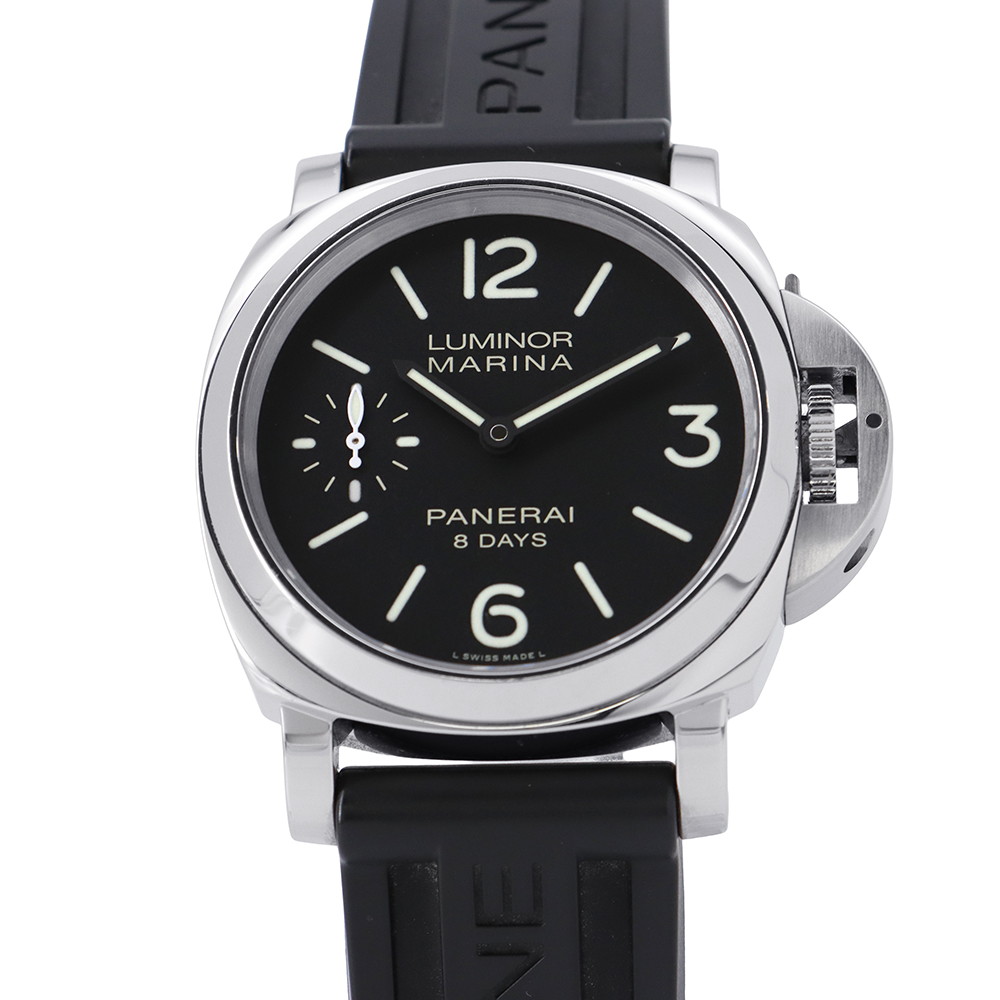 ルミノール マリーナ ロゴ アッチャイオ PAM00510 PANERAI 腕時計 ウォッチ 黒文字盤 【安心保証】 【中古】 パネライ ルミノール PANERAI 中古
