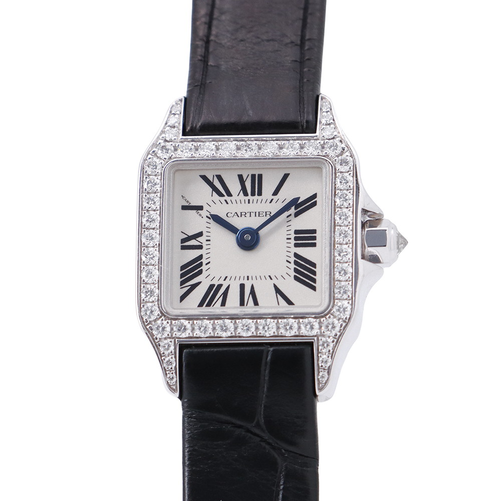 カルティエ サントス ドゥ カルティエ ミニ WF902005 クォーツ Cartier 腕時計 白文字盤 【安心保証】 【中古】 カルティエ サントス Cartier 中古