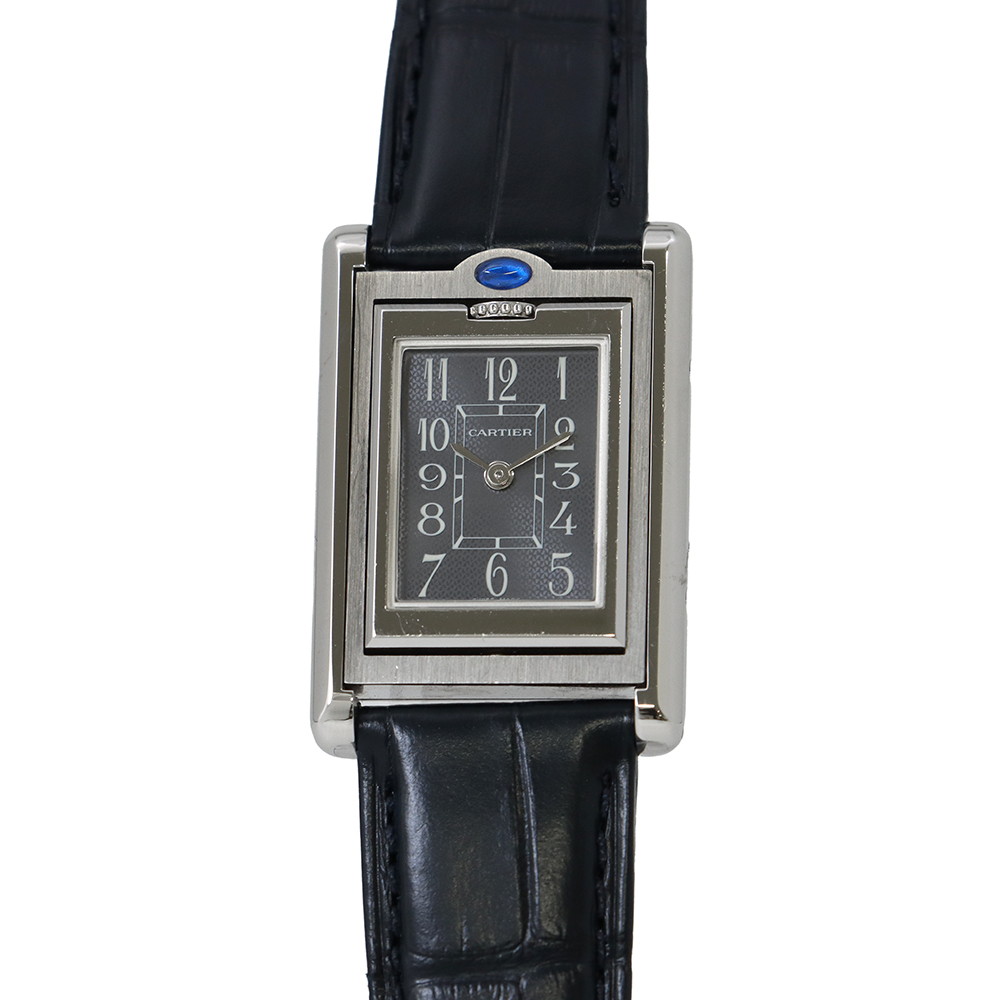 カルティエ タンク バスキュラント W1016830 Cartier 腕時計 グレー文字盤 【安心保証】 【中古】 カルティエ タンク バスキュラント Cartier カルティエ 中古