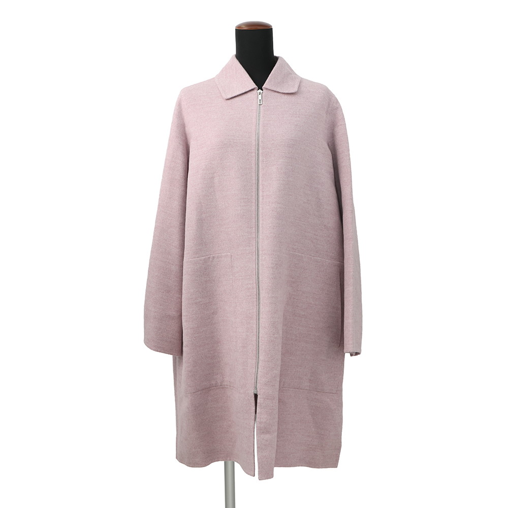 エルメス　ノーカラーコート　アネモネ　サイズ38 エルメス ノーカラーコート アネモネ サイズ38 エルメス ノーカラー