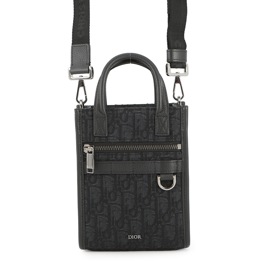 クリスチャン・ディオール ハンドバッグ オブリーク サファリ ノースサウス ミニ 2ESWS017YKY Christian Dior トロッター 黒 2way 【中古】 クリスチャン・ディオール バッグ メンズ Christian Dior BAG