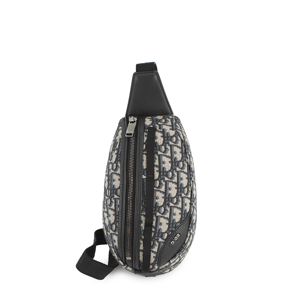 ディオールオム Dior HOMME ボディバッグ 刺繍 黒 グレー 最終価格 ディオール・オム ボディバッグ 斜め掛け メンズ DIOR HOMME 中古