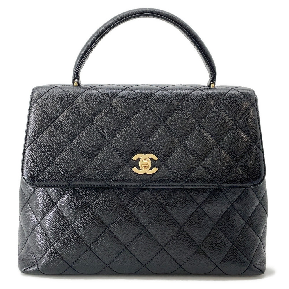 シャネル ハンドバッグ マトラッセ ココマーク キャビアスキン A12397 CHANEL 黒 【安心保証】 【中古】 シャネル マトラッセ バッグ レディース CHANEL BAG