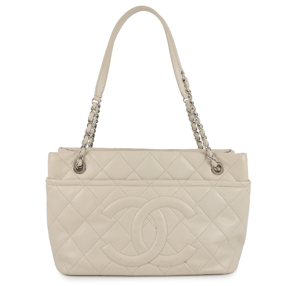 シャネル チェーントートバッグ マトラッセ デカココマーク キャビアスキン A48374 CHANEL ショルダーバッグ 【安心保証】 【中古】 シャネル バッグ レディース CHANEL BAG