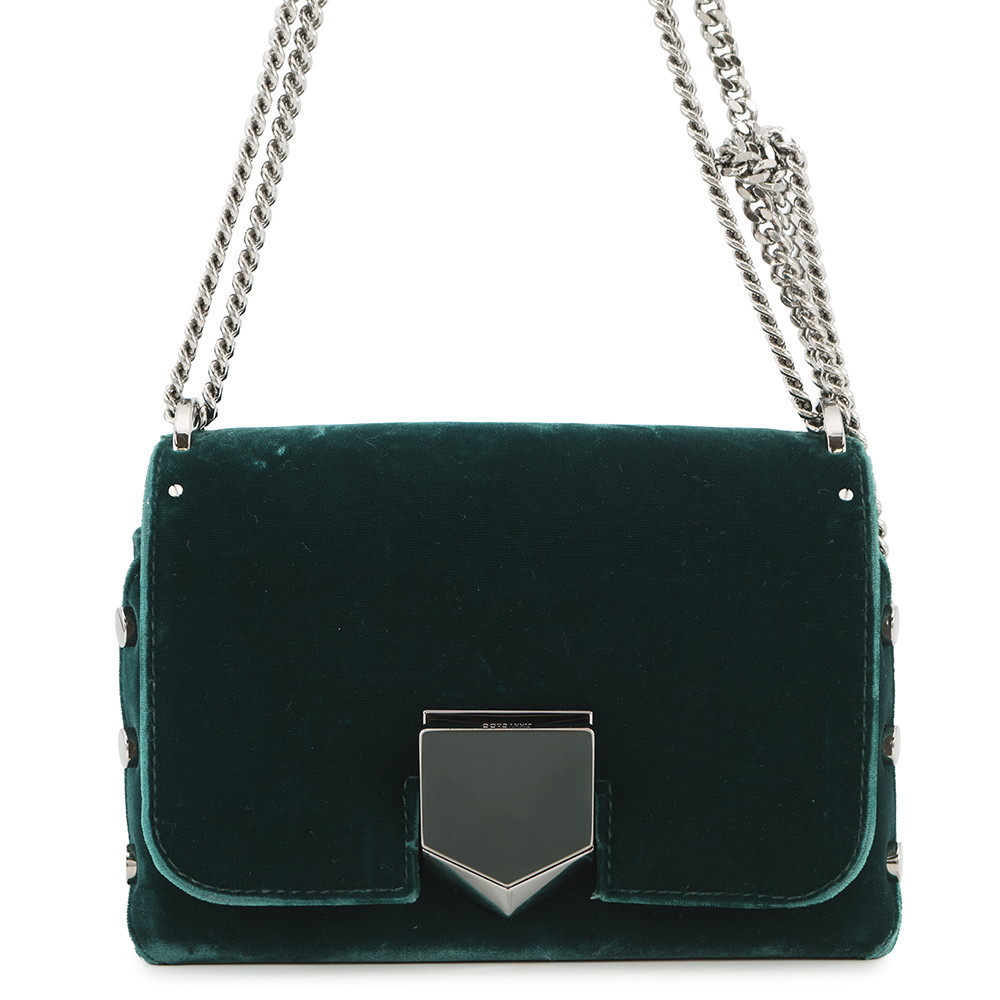 ジミーチュウ チェーンショルダーバッグ LOCKETT PRETITE ベロア JIMMY CHOO 【安心保証】 【中古】 ジミーチュウ バッグ レディース JIMMY CHOO BAG