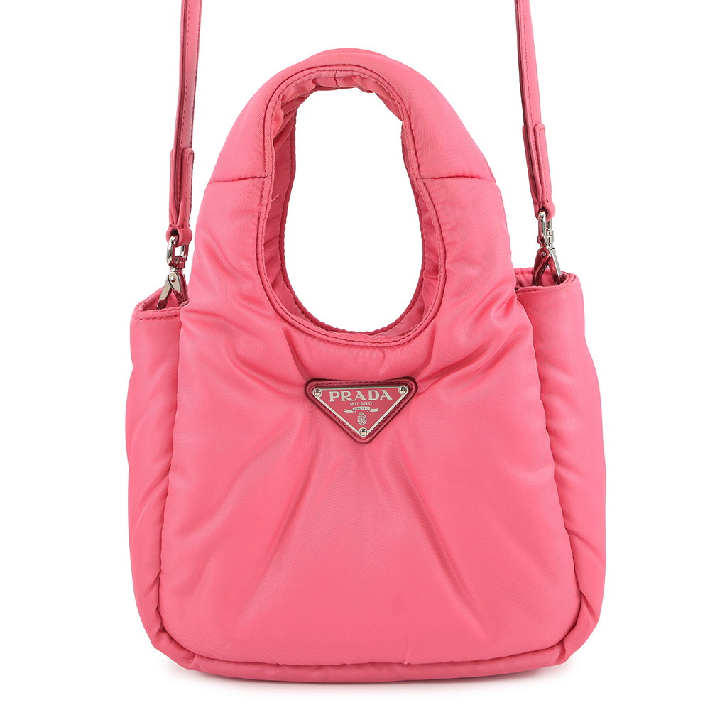 プラダ ハンドバッグ Re-Nylon トライアングルロゴ ミニ ナイロン 1BA359 PRADA 2way 【安心保証】 【中古】 プラダ バッグ PRADA BAG