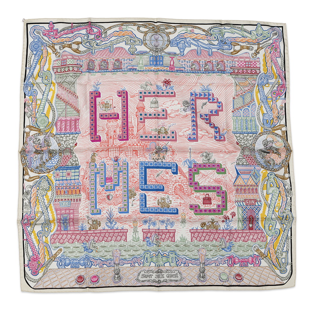 楽天市場】エルメス スカーフ カレ90 24番地のミステリー Mystere au