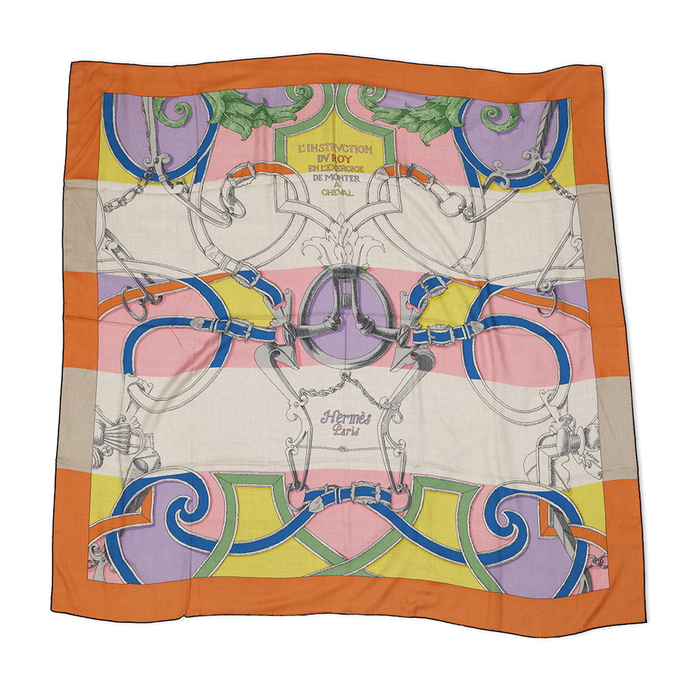 エルメス ストール カレ140 カレジェアン 帝王学 L'INSTRUCTION DUROY HERMES 2023年秋冬 【中古】 エルメス ストール エルメス カレ HERMES SCARF