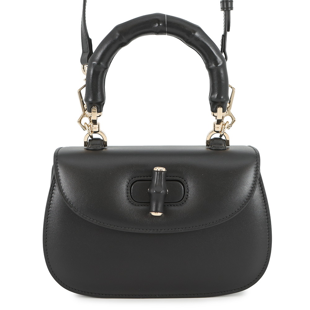 グッチ ハンドバッグ バンブー 1947 トップハンドルバッグ スモール 827815 GUCCI 2wayショルダーバッグ 黒 【安心保証】 【中古】 グッチ バッグ レディース GUCCI BAG