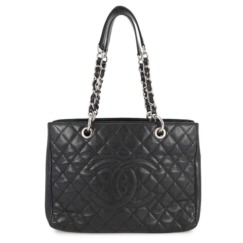 シャネル チェーントートバッグ ココマーク マトラッセ GST キャビアスキン A50995 CHANEL 黒 【安心保証】 【中古】 シャネル バッグ レディース CHANEL BAG