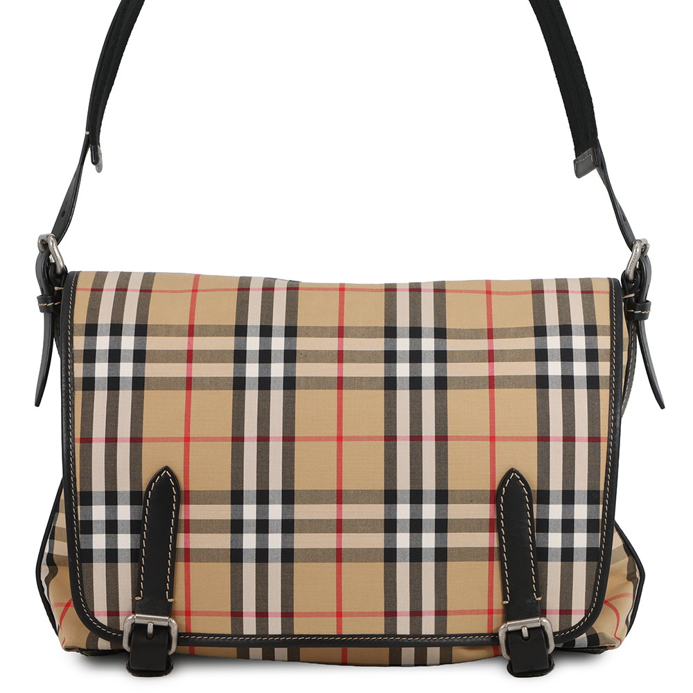 バーバリー ショルダーバッグ ノバチェック メッセンジャーバッグ ナイロン 4077391 BURBERRY 【安心保証】 【中古】 バーバリー バッグ BURBERRY BAG