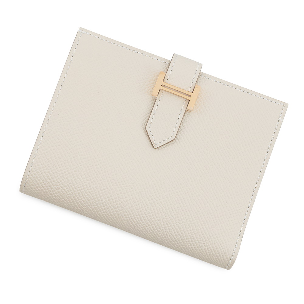 エルメス 二つ折り財布 ベアンコンパクト クレ/ピンクゴールド金具 エプソン W刻印 エルメス 財布 HERMES WALLET