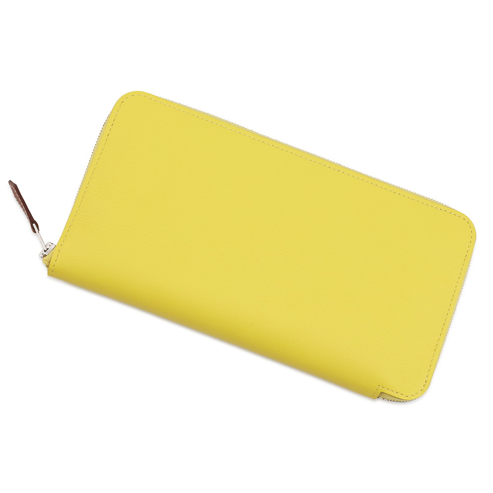 エルメス 長財布 アザップロング シルクイン ライム/シルバー金具 エバーカラー W刻印 財布 エルメス 財布 エルメス 長財布 HERMES WALLET
