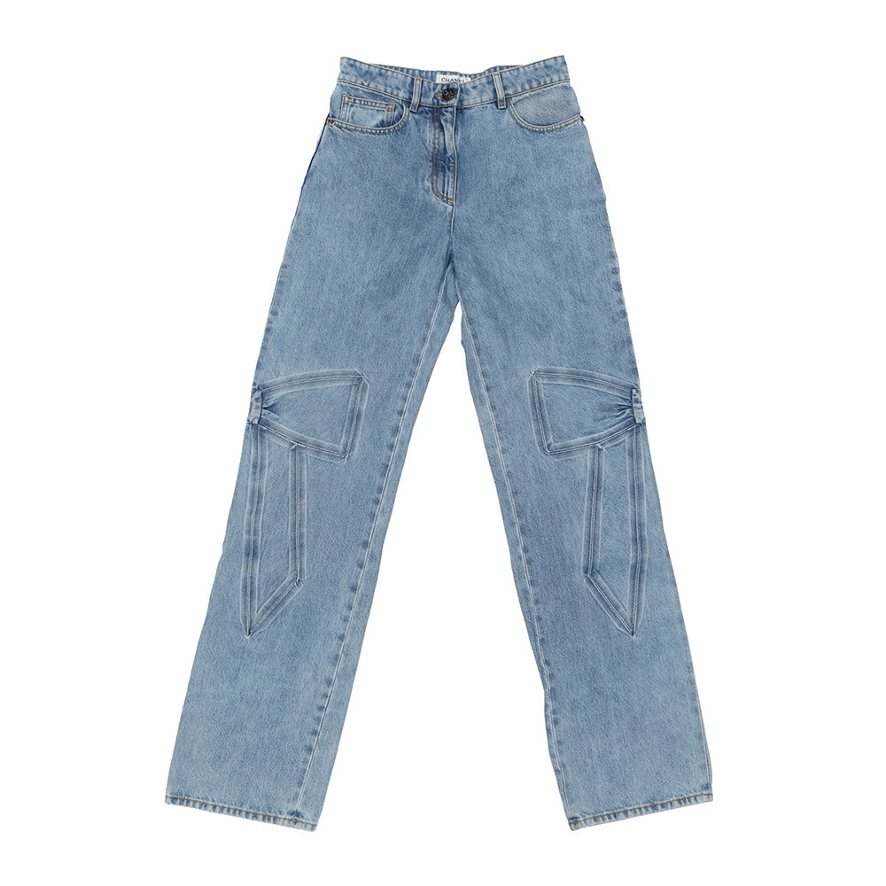 楽天市場】シャネル パンツ プリント ロゴ デニム ココマーク コットン