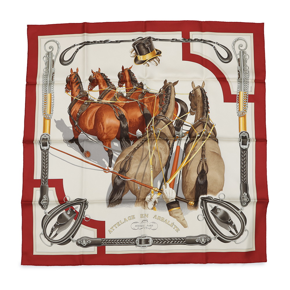 エルメス スカーフ カレ90 弓形連結 ATTELAGE EN ARBALETE HERMES シルク エルメス スカーフ エルメス カレ HERMES SCARF