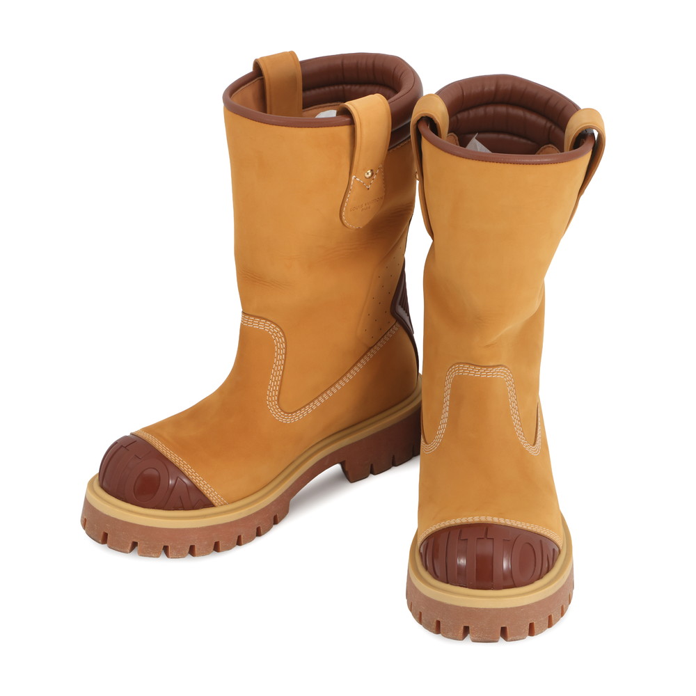 ルイヴィトン ブーツ LV &times; TIMBERLAND ミッドブーツ メンズサイズ9 1/2 靴 ティンバーランドコラボ 【安心保証】 【中古】 ルイ・ヴィトン ブーツ メンズ LOUIS VUITTON｜ギャラリーレア店
